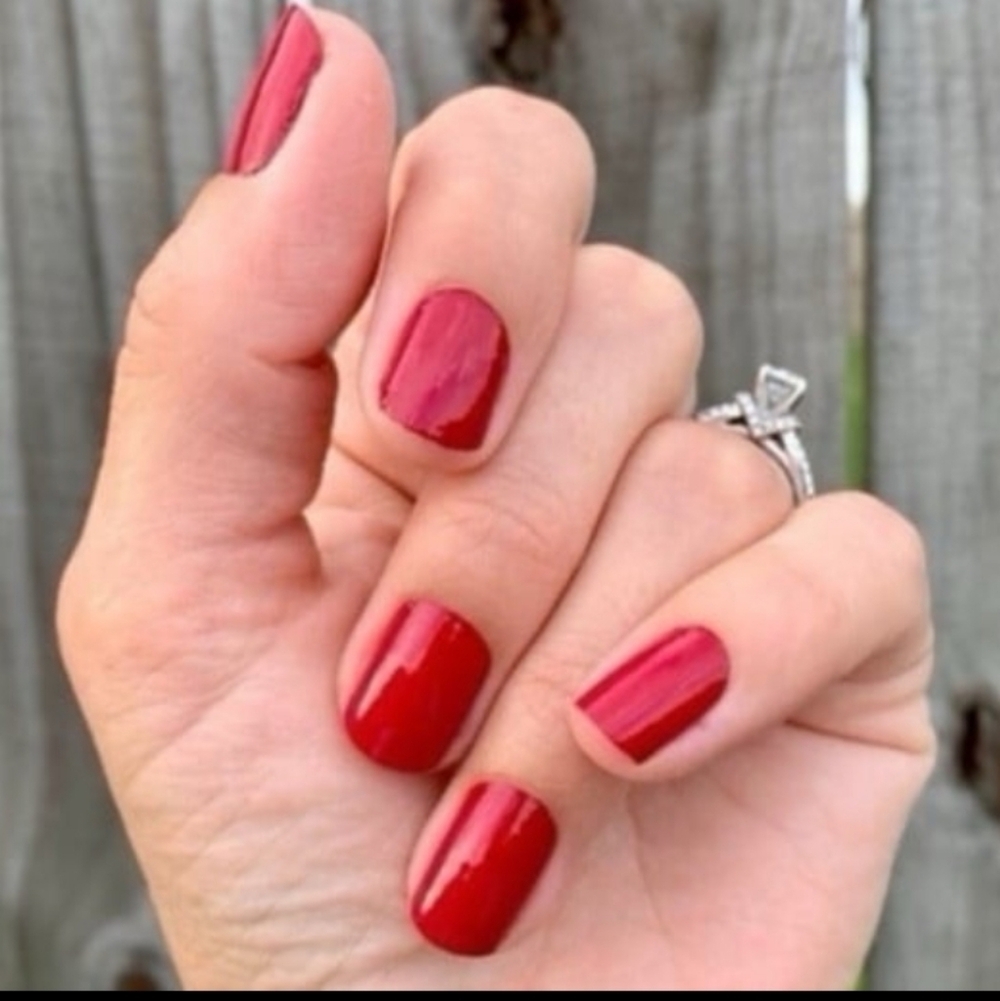 Color Street Beijing Beauty Red Nail Polish Strips Red Solid Set